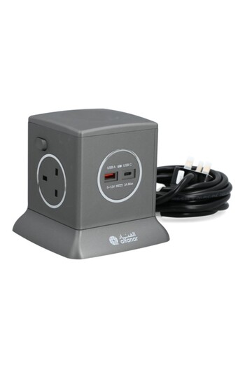 Alfanar برج تمديد الطاقة 3 مقابس 2 USB بطول 3 أمتار