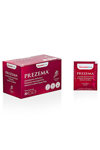 Imuneks Prezema Lactobacillus Rhamnosus Supplement with Probiotic, Vitamin D, and Biotin 30 Sachets