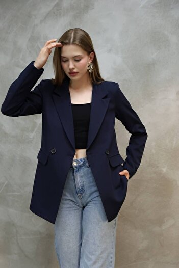 SUXİRCNHTMTS Blaze Jacket - Double Buttons, Solid Classic Design