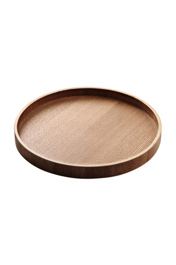 Generic High Grade Round Bamboo Tray Brown