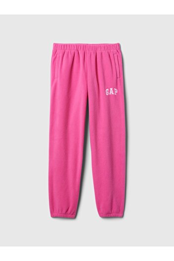 GAP Kız Çocuk Pembe Gap Logo Polar Fleece Jogger Eşofman Altı