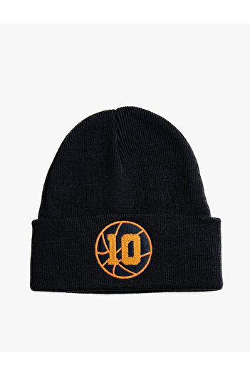 Koton Базова баскетбольна шапка Orgu Beanie з вишивкою, що складається детально