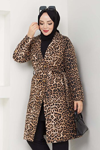 benguen Παλτό με στάμπα Leopard Leopard 4911