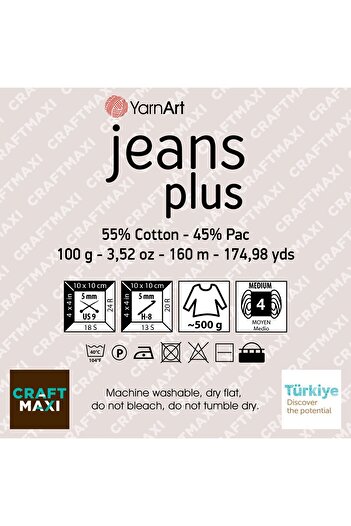 Yarnart Jeans Plus - Hand Knitted Thread Anthracite-28