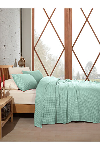 destinyhometex 100% Cotton Waffle Double Bedspread 220X240 cm