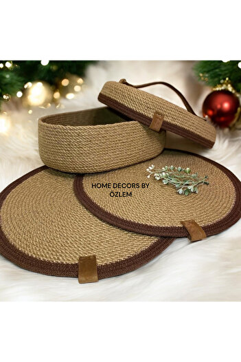 home decors by özlem 6-Person 7-Piece American Serving Tableware Organizer Handmade Supla Set