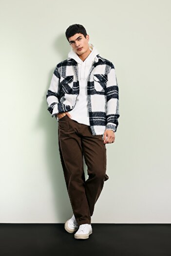 DeFacto Regular Fit Checkered Pocket Detail Long Sleeve Shirt Jacket A7994Ax23Wn
