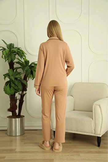 Espuar Gelin Önden Düğmeli Kutulu Şık Pijama Takım
