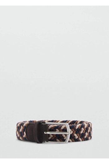 MANGO Man Elastic Belt with Colored Braids