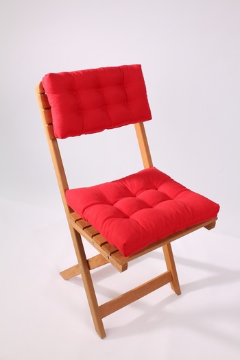 ALTINPAMUK Red Bistro Kitchen Garden Chair - Backrest Cushion