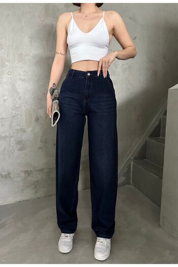 Swet Shop Jeans Women's Pale Effect Vintage Red Tint Jeans Color High Waist Skater Fit Loose Cut Baggy Denim