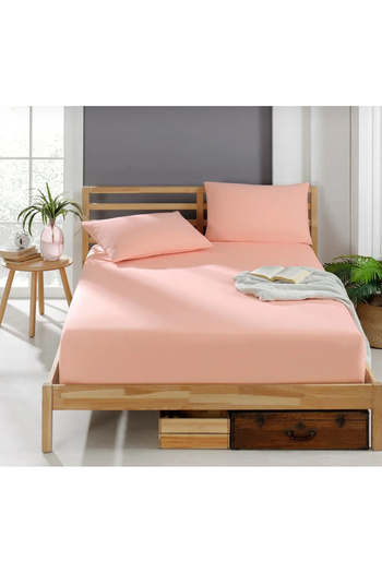 GERCELLA 120X200+30 cm 100% Cotton Single Elastic Crossbody Bed Sheet
