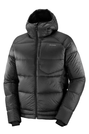 Salomon Lc2361000 Outline down Hooded 800 Filling Goose down Men's Coat Black