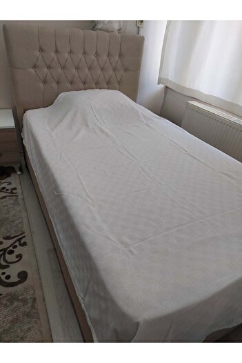Mef Collection Pique Checkerboard Pattern Double White 200x230 Cm