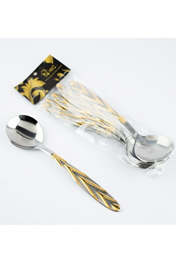 HIC 6-Piece Stainless Steel Soup Spoon Set