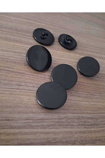 İMREN AKSESUAR Coat, Jacket and Cardigan Button Black Bottom Footed 3 cm 1 Pack 10 Pieces