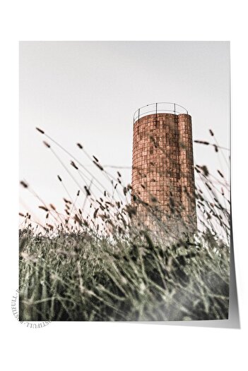 Postifull Rustic Unframed Poster, Nordic White Painting, No:362 Fence Photo, Vertical