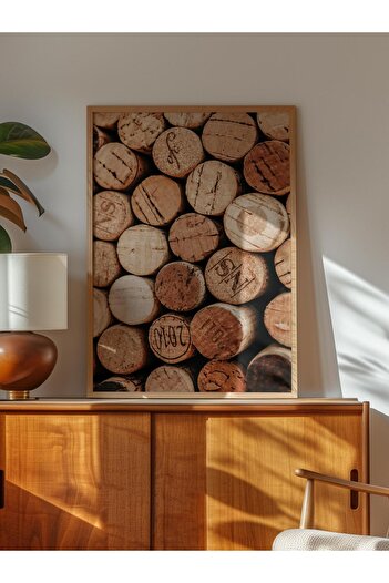 Postifull Rustic Unframed Poster, Scandinavian Brown Painting, No:436 Stumps Photo