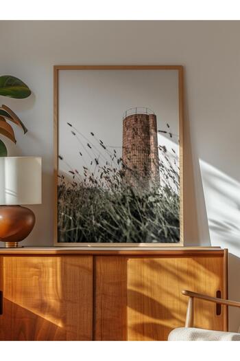 Postifull Rustic Unframed Poster, Nordic White Painting, No:362 Fence Photo, Vertical