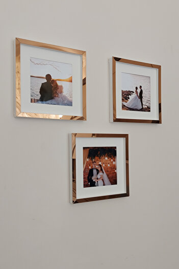 hobicehayaller Pvc Glass 20X20 cm Detachable Memory Frame! 3-Piece Frames with Adhesive Square Passport