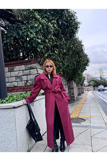 Bak'ap Παλτό Aura Premium Suede Belted Coat