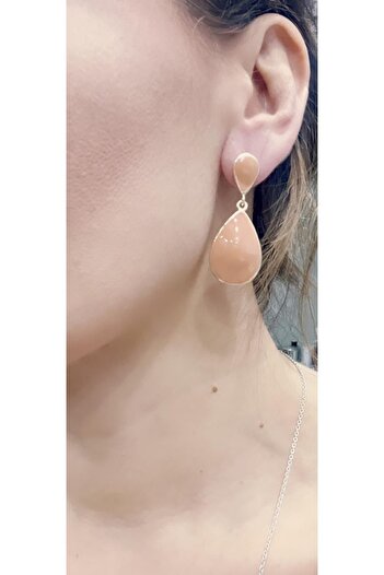 Store Double Layer Natural Stone Dangle Stylish Earrings