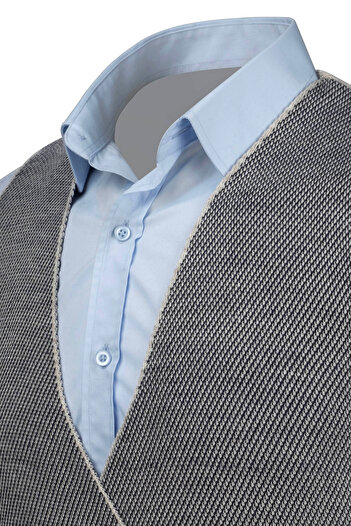Veli Önkal Buttoned Knitwear Knitted Classic Sports Men's Vest