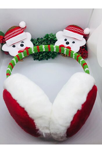 İnDerin Plush Snow Themed Soft Earmuff -Plush Earmuff