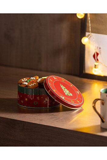 Madame Coco Bonni Round Metal Box - Small Size - Red