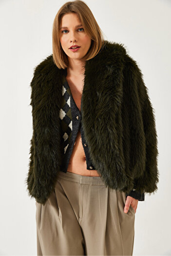 Bianco Lucci Women's Premium Faux Fur Jacket 60251922