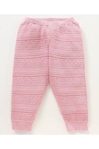 Babyhug Babyhug Fleece Solid Lounge Pant - Pink
