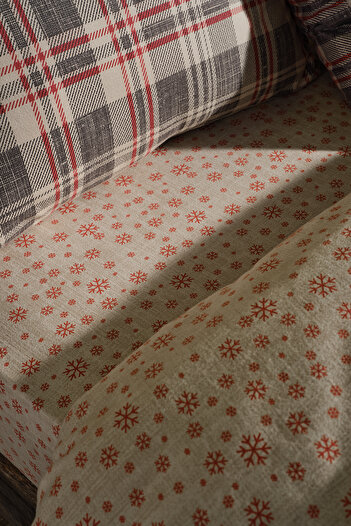 Doqu Home Flanel Nevresim Takımı Wendy Tek Kişilik Krem