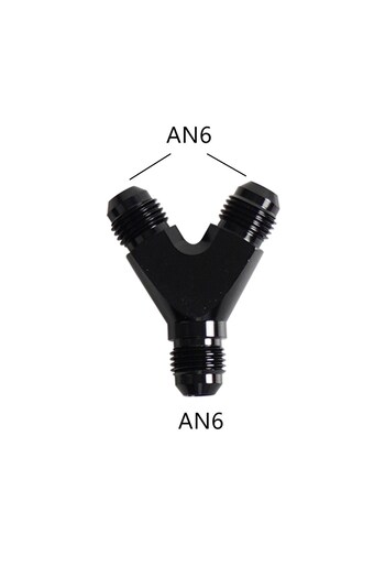 Choice1 AN6-AN6-AN6 High Quality AN4 AN6 AN8 AN10 Y Adapter Block Male Thread Fuel Hose Fitting Adapters Tee