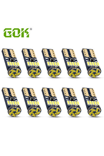 Choice T10 White 10PCS T10 W5W Canbus Bulbs 194 LED 4014 SMD 15 LED Bulbs White Error Free Car Auto Wedge I