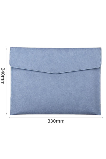 Choice Blue Faux Leather Document Bag, Business Information Bag, A4 Folder, School and Office Supplies, Sto