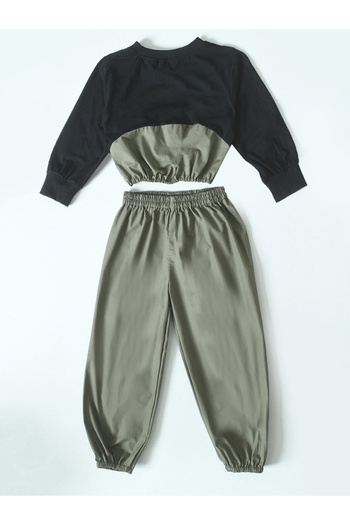 Bella Moda By Styli Round Neck Long Sleeves Top & Pants Co-Ords Set