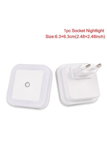 Choice White-EU Plug Wireless LED Night Light Mini EU Plug Light Control Sensor Children's Room Children's