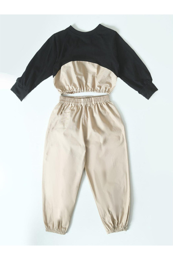 Bella Moda By Styli Round Neck Long Sleeves Top & Pants Co-Ords Set