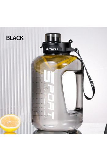 Choice 2.5l Crystal Black Large Capacity 2 Liter Water Bottle With Straw Lid Sports Gym Water Kettle For Ca