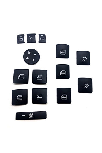 Choice 14pcs per set Car Window Glass Lift Button Sticker Door lock Unlock Button Cover Sticker For Merced