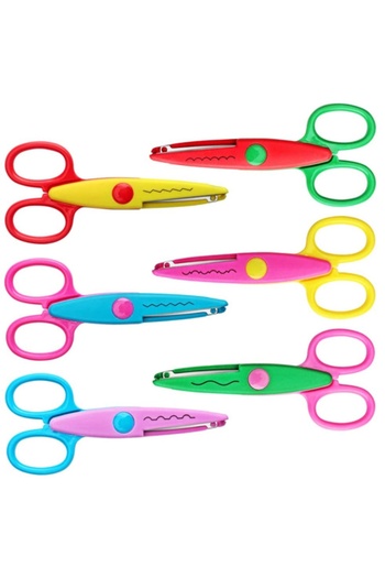 Choice 6pcs Student Diy Color Album Decorative Lace Scissors Comfortable Hand Scissors Paper Cuttings Sciss