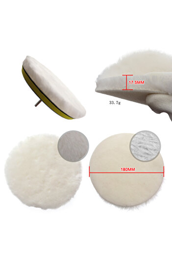 Choice 3 inches 8Pcs Buffing Pad Set Thread 3/5/7inch Auto Car Repair Polishing pad Kit for Car Polisher+Dr