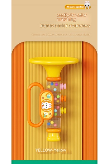 Choice Yellow Little Rabbit Horn Children's Toy, Baby Will Blow Cartoon Harmonica Whistle Musical Instrumen