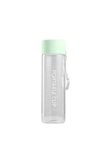 Choice 0.8L Green 800ml Outdoor Large Capacity Sports Water Bottle Frosted Plastic Cup Portable Rope Plasti