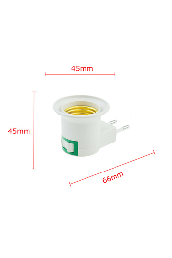 Choice E27 LED Light Lamp Bulbs Socket Base Holder EU/US Plug Adapter ON/OFF Switch White