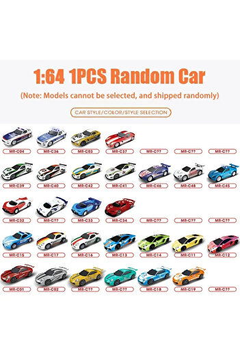 Choice 1pcs (Random Color) 1:64 New Electric Race Track Car Accessories Toys Double Remote Control Car Auto
