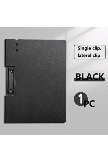 Choice Black 1pc A4 File Folders, Documents Organizer, Clipboard With Cover, A4 Paper Folder For Business &