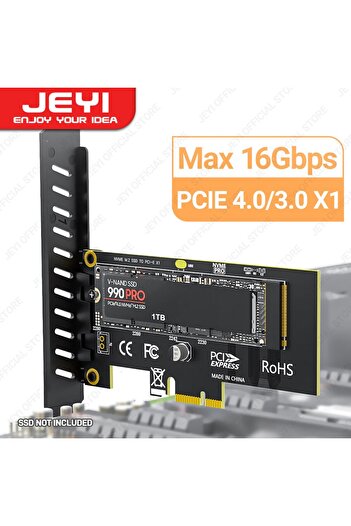 JEYI بطاقة محول M.2 NVME SSD إلى PCIE X1، بطاقة توسعة 2280 SSD PCIe 3.0 4.0 لأجهزة الكمبيوتر المكتبية، و...