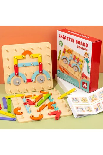 Choice 1 Set Montessori Variable Shape Matching Column Creative Building Blocks Early Education Toy