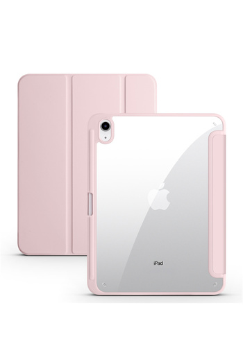 Choice جراب iPad (A16) مقاس 11 بوصة وردي لجهاز iPad 10 2022 الجيل العاشر 10.9 بوصة، غطاء خلفي شفاف صلب من البولي كربونات